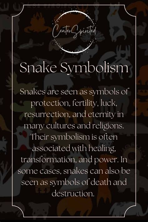 When it comes to snake symbolism, there are various different ...