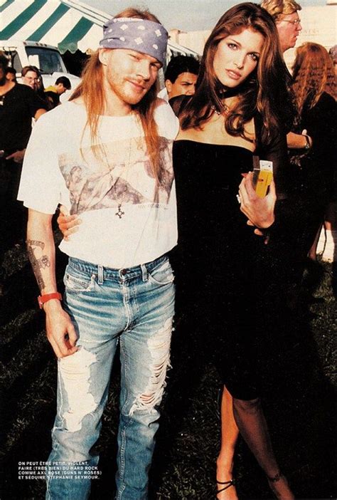 Axl Rose with Stephanie Seymour, 1992 - ne of the hottest rockstar ...