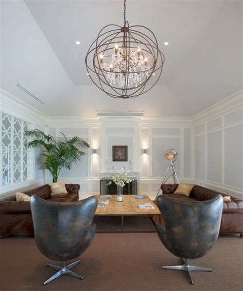 10 Fascinating High Ceiling Living Rooms with Chandelier - Rilane ...