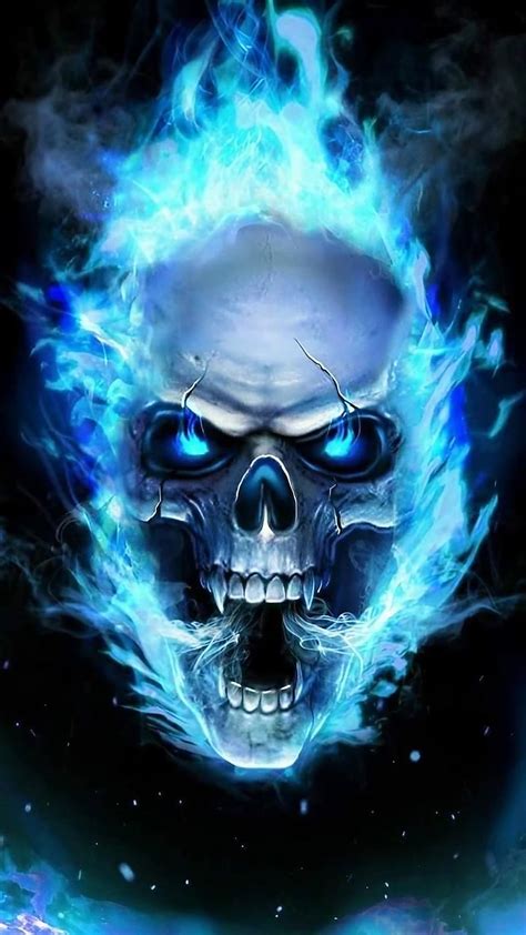 1080P free download | Bhoot Khatarnak, Skull With Blue Fire Effect, HD ...