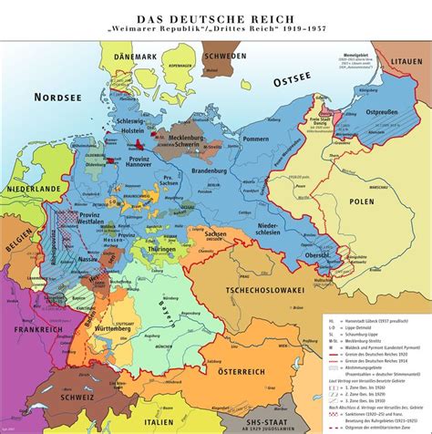 map of Weimar Germany | Vreemde geschiedenis, Geschiedenis, Eerste ...