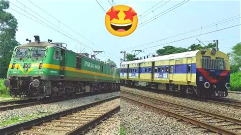 Super amazing train running track road speed up | Indian railway ...