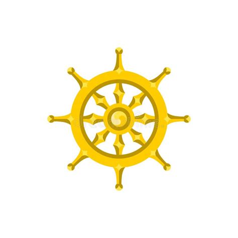 Buddhism Wheel Icon Vector Logo Template Illustration Design. Vector ...