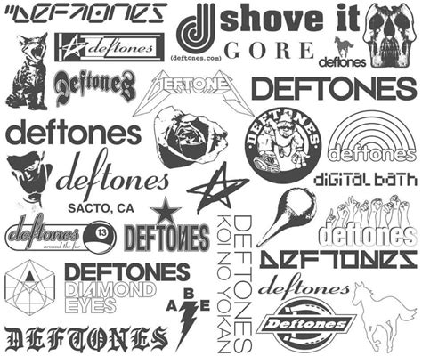 Collection of different Deftones logos from then till now. | Scrolller