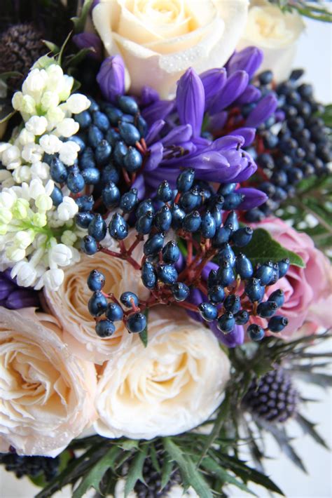 The Flower Magician: Winter Wedding Bouquet to Tone With Blue