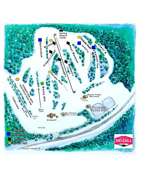 Mount Ski Gull Trail Map | Liftopia