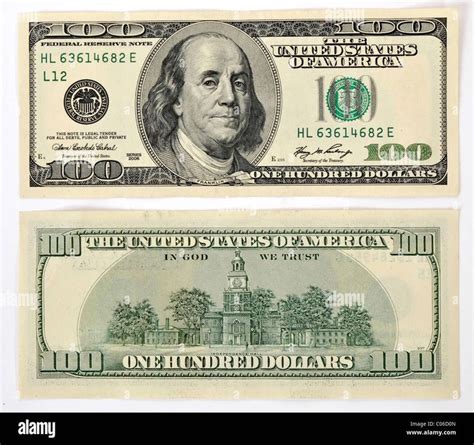 Download this stock image: 100 U.S. dollar banknote, front and back ...