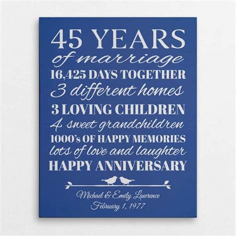 33+ Best 45th Year Anniversary Quotes and Wishes, Messages with Image