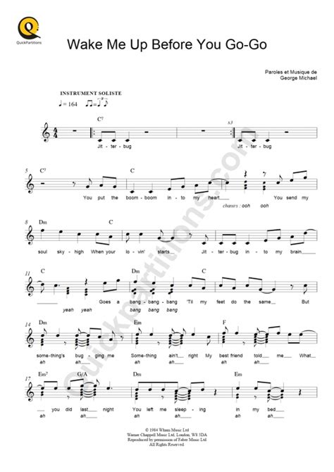 Wake Me Up Before You Go-Go Leadsheet Sheet Music from Wham!