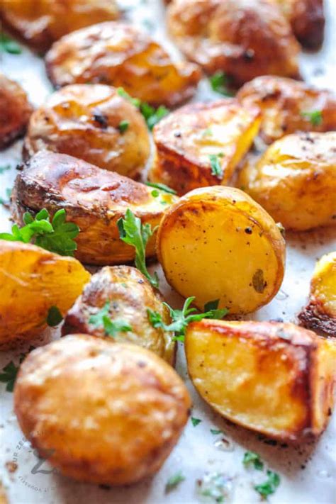 Oven Roasted Potatoes {Crispy & Tender!} - Our Zesty Life