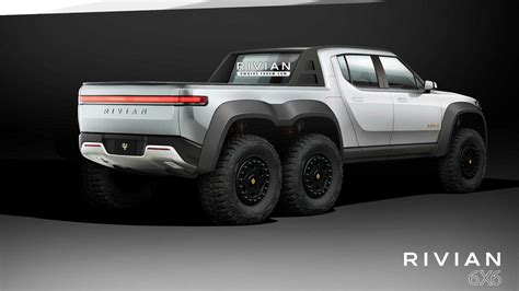 Rivian R1T Rendered As High-Riding, 6-Wheeled Off-Road-Ready Rig ...