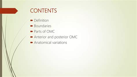 Surgical anatomy of osteomeatal complex | PPT