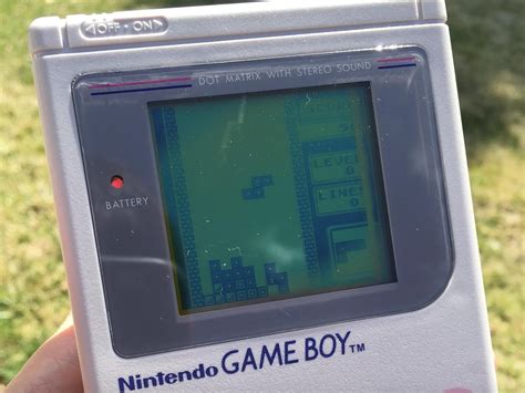 Tetris on the original Game Boy. The game was released in 1989. : nostalgia