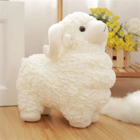 Cute White Sheep Plush Toys Doll White Sheep Plush Doll Peluches Sheep ...