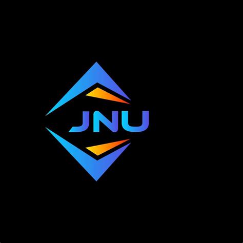 JNU abstract technology logo design on Black background. JNU creative ...