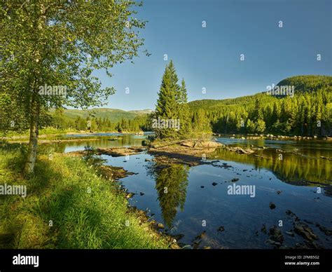 Namskogan, Namsen River, Trondelag, Norway Stock Photo - Alamy