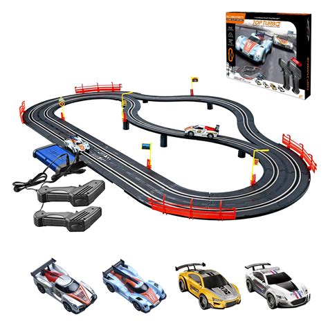 【ゲーム】 Electric Racing Tracks for Boys and Kids Including 4 Slot Cars 1: ...