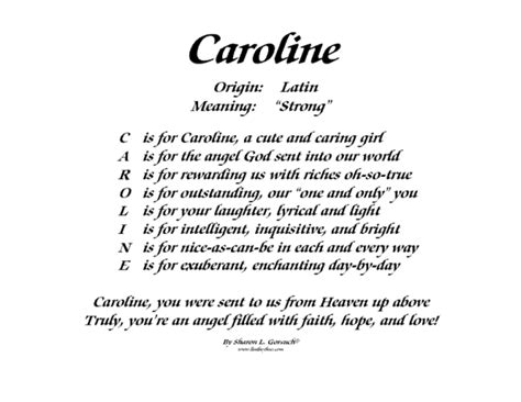 Meaning of Caroline - LindseyBoo