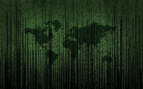 1360x768px | free download | HD wallpaper: Green Matrix Code World Map ...