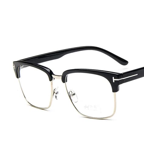 Classic Square TF Glasses Frame Men Women Myopia Prescription Clear ...