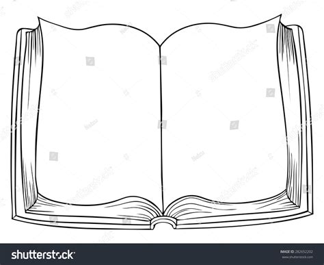 Vector Cartoon Open Book Drawing 库存矢量图（免版税）282652202 | Shutterstock