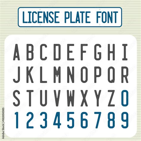 License Plate Letters And Number Font - PELAJARAN