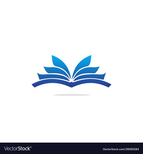 Open book logo Royalty Free Vector Image - VectorStock