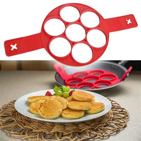 Nonstick Silicone Pancake Maker Cooking Tool Egg Ring Maker Cheese Egg ...