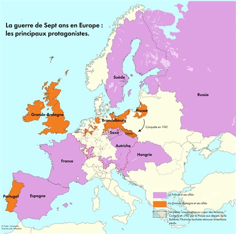 Seven years war in Europe, 18th century. - Maps on the Web