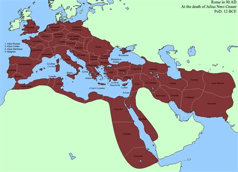 The Roman Empire 90 AD if Rome conquered Germany by Imperial-Advocate ...