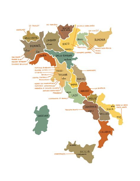 Wine regions map of Italy. Italy wine regions map | Vidiani.com | Maps ...