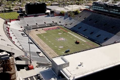 Turf replacement underway inside Arizona Stadium - Arizona Desert Swarm