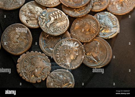 Roman coins, Varus Battle or Battle of the Teutoburg Forest, Kalkriese ...