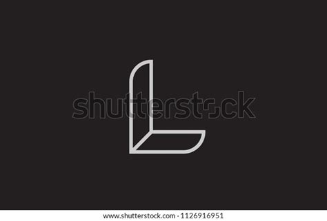 Black White Alphabet Letter L Logo Stock Vector (Royalty Free ...