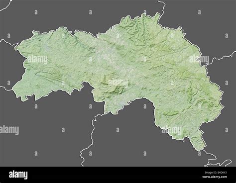 Departement of Orne, France, Relief Map Stock Photo - Alamy