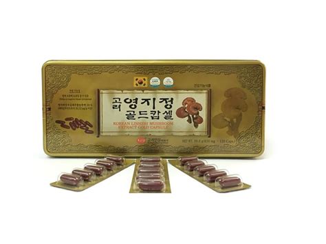 Viên linh chi hộp thiết Linhzhi Mushroom Extract Gold Capsule KGS 99.6g ...