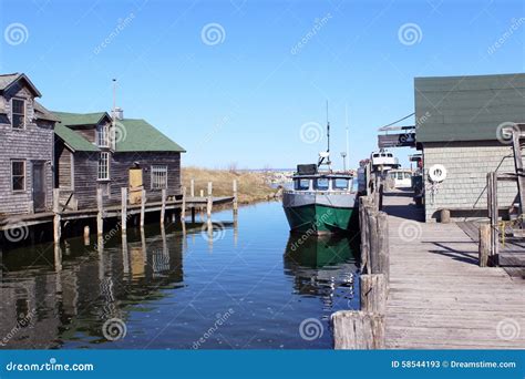 Historical Fishtown Leland, Michigan Stock Image - Image of weathered ...