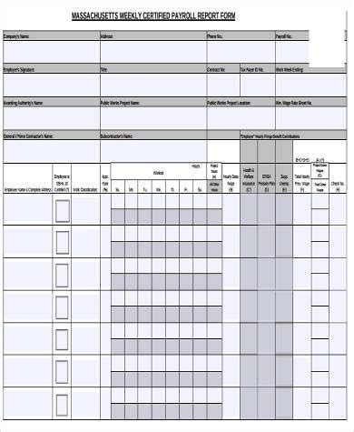 FREE 9+ Sample Certified Payroll Forms in MS Word | PDF | Excel