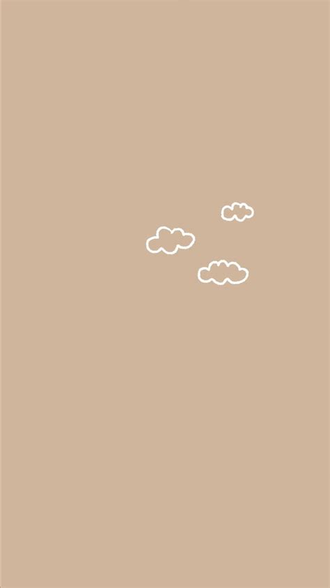 Download Beige Aesthetic Minimalist Clouds Wallpaper | Wallpapers.com