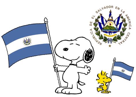 Snoopy Flags (1) | Bandera de el salvador, Woodstock snoopy, Fondo de ...