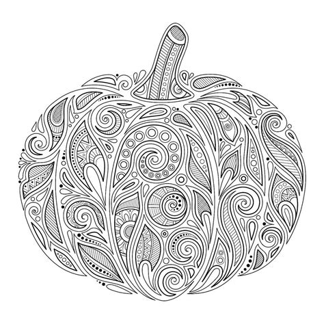 Pumpkin Mandala in Halloween coloring page - Download, Print or Color ...