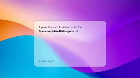 Glassmorphism Product Card Ui Design Using Html And Css Css Glass ...