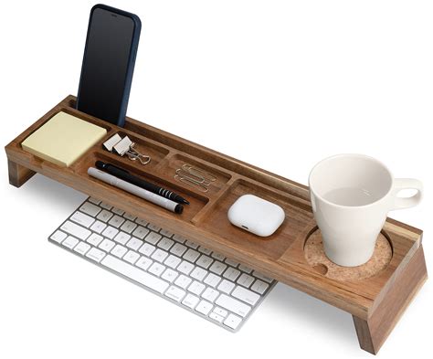 Buy Natural Wood Desk Organizer - Multi-Compartment Wooden Organizers ...