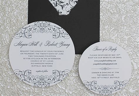 DIY Round Wedding Invitation and RSVP