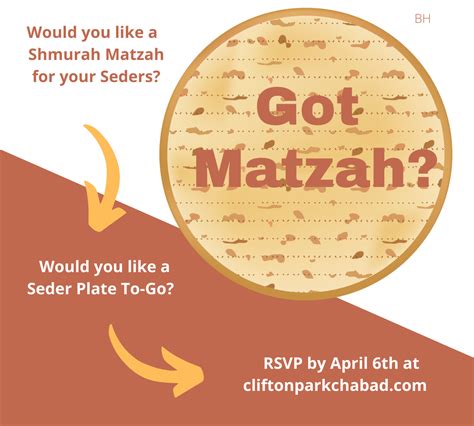 Shmurah Matzah/ Seder To-Go/ Sell your Chametz | Clifton Park Chabad