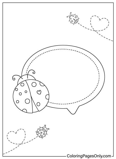 Ladybug Speech Bubble Coloring Page - Free Printable Coloring Pages