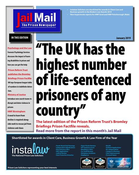 Jail Mail UK – Prison Newspaper-January 2019 Newspaper