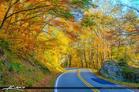 North Carolina Blue Ridge Parkway Road Fall Colors Amazing Color ...