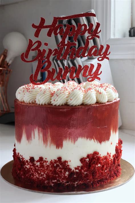 Red Velvet Birthday Cake with Cream Cheese Frosting : cakedecorating ...