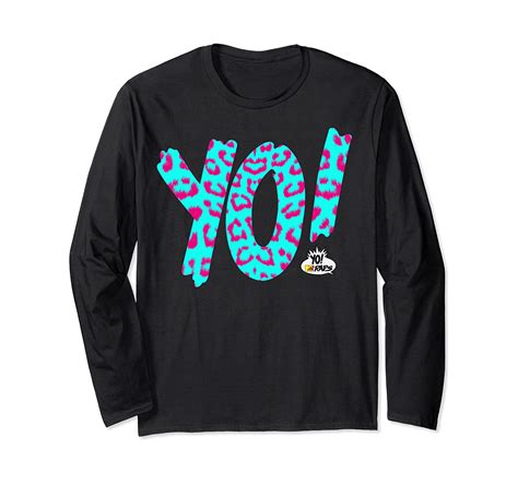 Mtv Yo! Mtv Raps Neon Leopard Print Logo Long Sleeve T-shirt